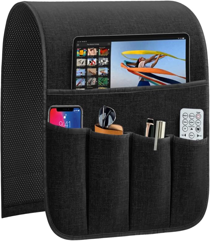 Armrest Organizer Non Slip Remote Control Holder Arm Chair Couch Caddy by QingLemon