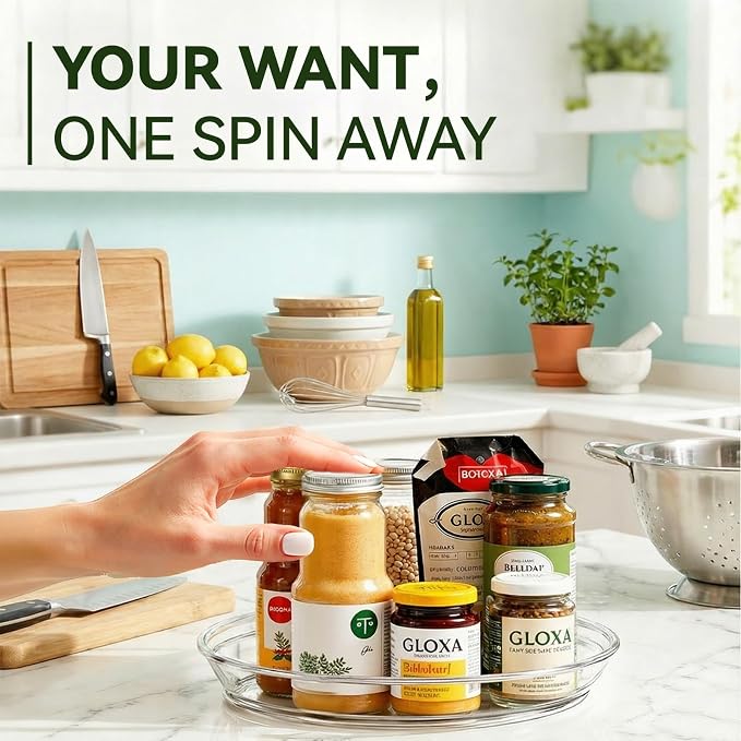 2 Pack Lazy Susan Turntable Organizer - Image 6