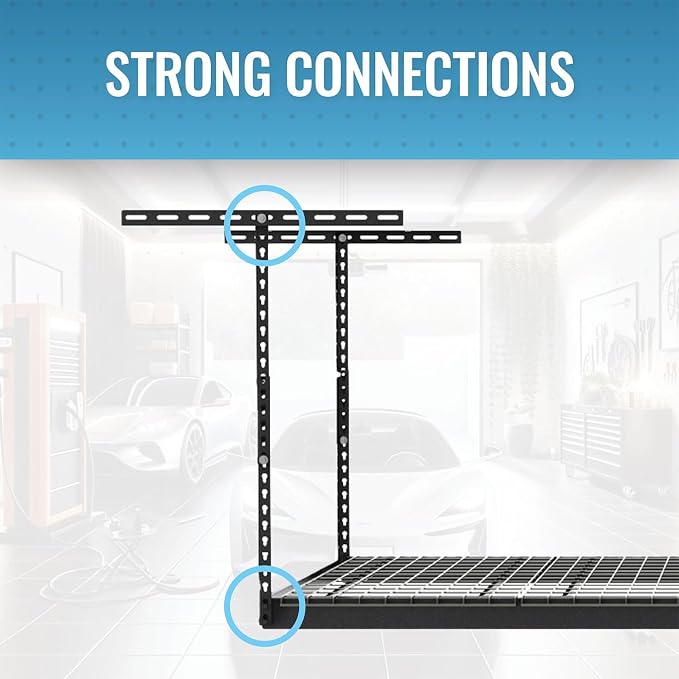 MonsterRax Overhead Garage Storage Racks 3x8’ Ceiling Mounted Shelving - Image 3