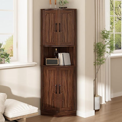 Tall Corner Cabinet, 64.7" Corner Storage Cabinet by HOKYHOKY