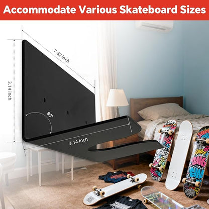 Skateboard Wall Mount Rack, Wall Hanger Holder - Image 5