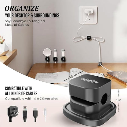 8 Pack Rotatable Cord Organizer Clips - Image 2