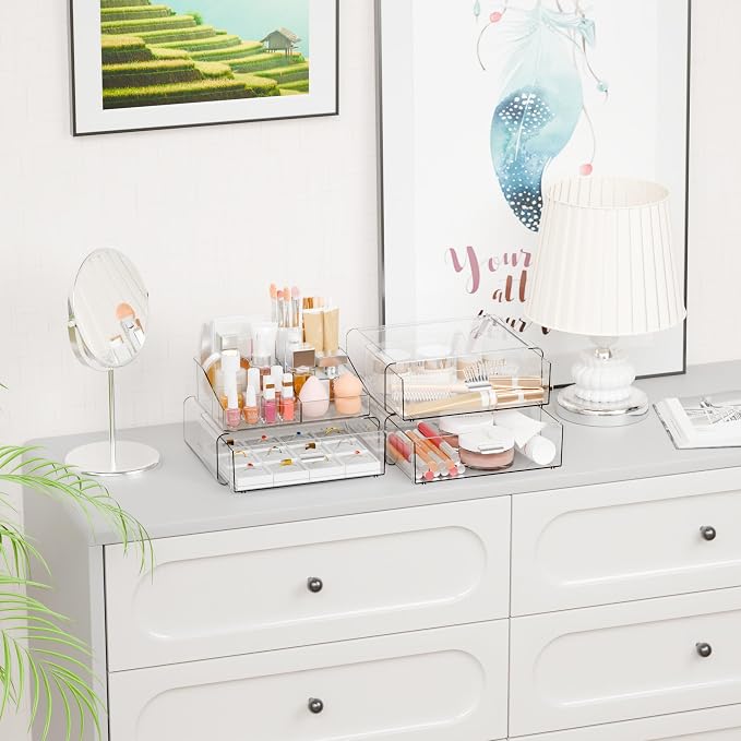 Yieach 4 Tier Clear Acrylic Makeup Organizers - Image 9