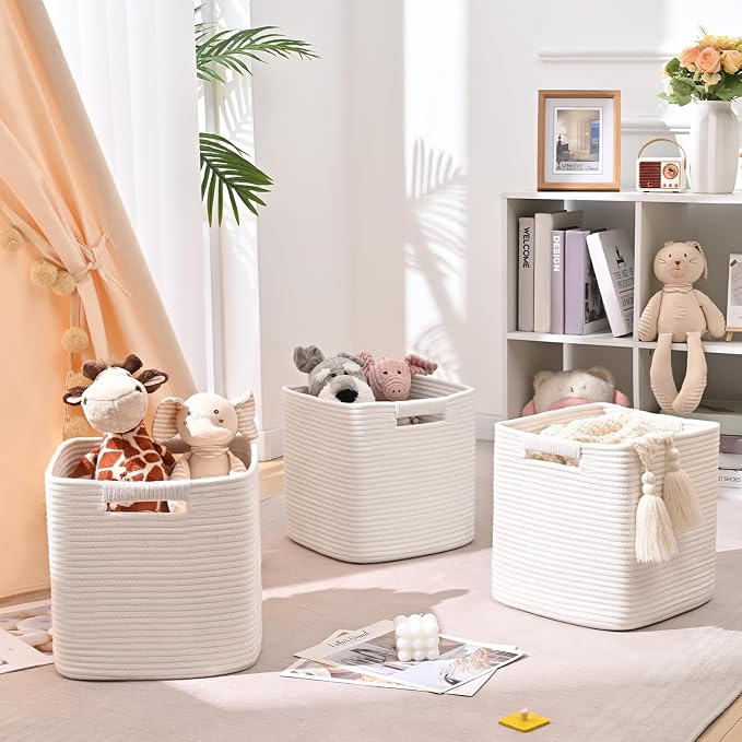 11 Inch Storage Cubes, 3 Pack Cube Storage Bins - Image 3