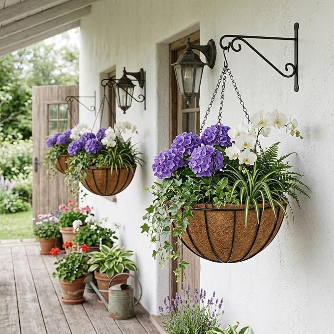 12 Inch Metal Hanging Basket - Image 4