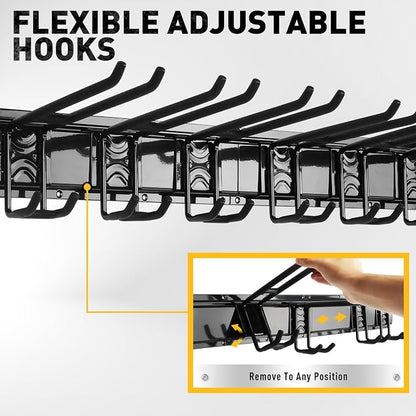 ELEAD 18-Pairs Heavy Duty Garage Tool Organizer Wall Mount Hooks, 96 Inches - Image 4