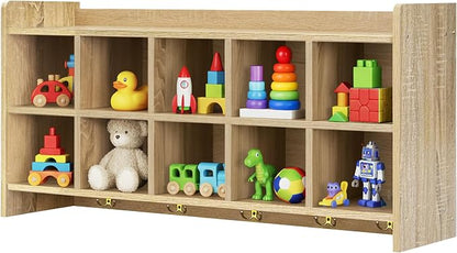 Wall Cubbies, 10 Cubby Storage Organizer by Unknown