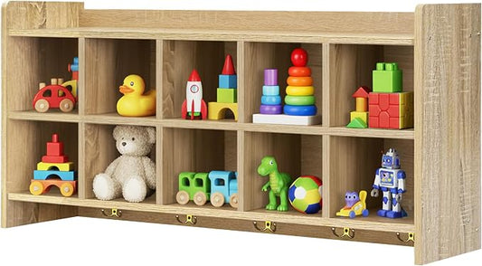 Wall Cubbies, 10 Cubby Storage Organizer by Unknown