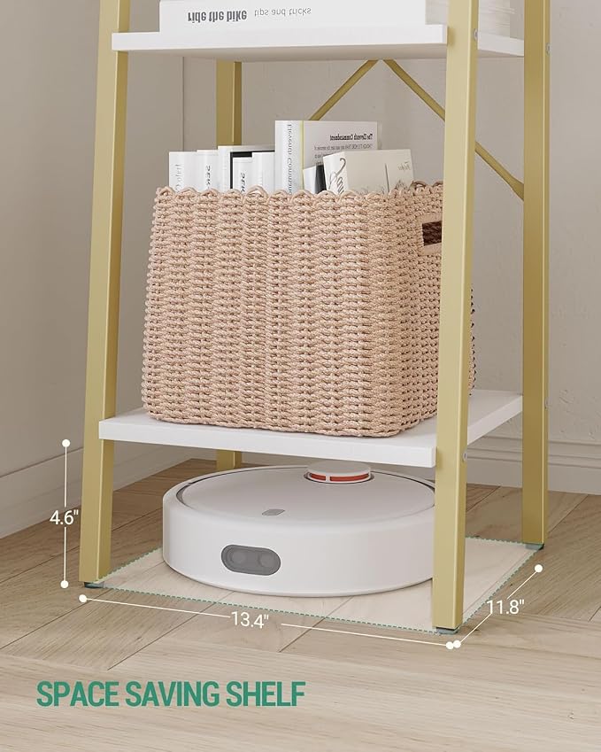 Hzuaneri Ladder Shelf, Freestanding Corner Storage Shelf | Bookcase - Image 5