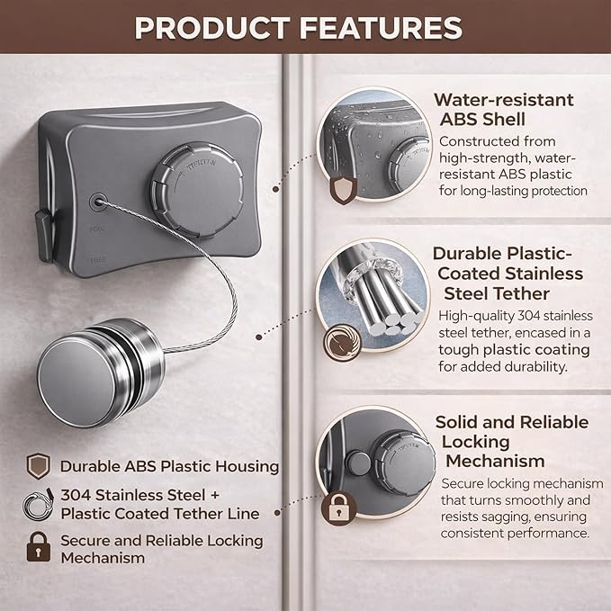 Retractable Clothesline Indoor Outdoor - Image 4