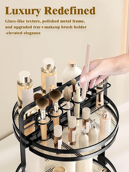 Rotating Makeup Vanity Organizer, 360 Spinning Perfume Organizer - Image 3