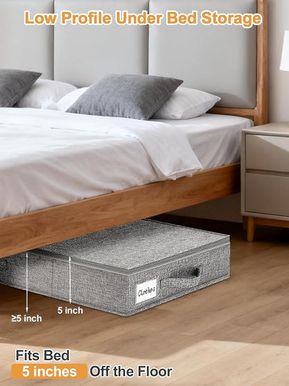 punemi Low Profile Under Bed Storage, 5 inches High Underbed Storage Containers - Image 2