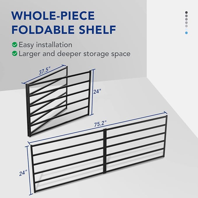 FLEXIMOUNTS 2x6ft Heavy Duty Garage Storage Shelving, 1600lbs Total Weight - Image 4