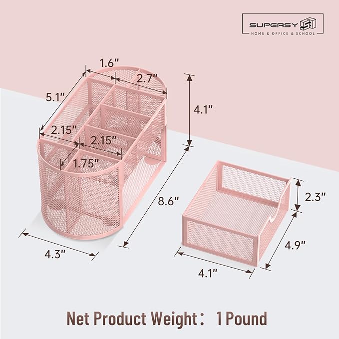 SUPEASY Mesh Desk Organizer, Desk Accessories & Workspace Organizers - Image 4