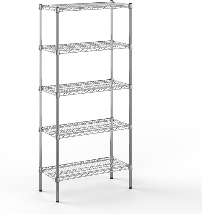 14" Deep x 30" Wide x 64" Height Wire Shelving Kit | 5-Tier | NSF Commercial by Regal+Altair
