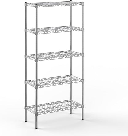 14" Deep x 30" Wide x 64" Height Wire Shelving Kit | 5-Tier | NSF Commercial by Regal+Altair