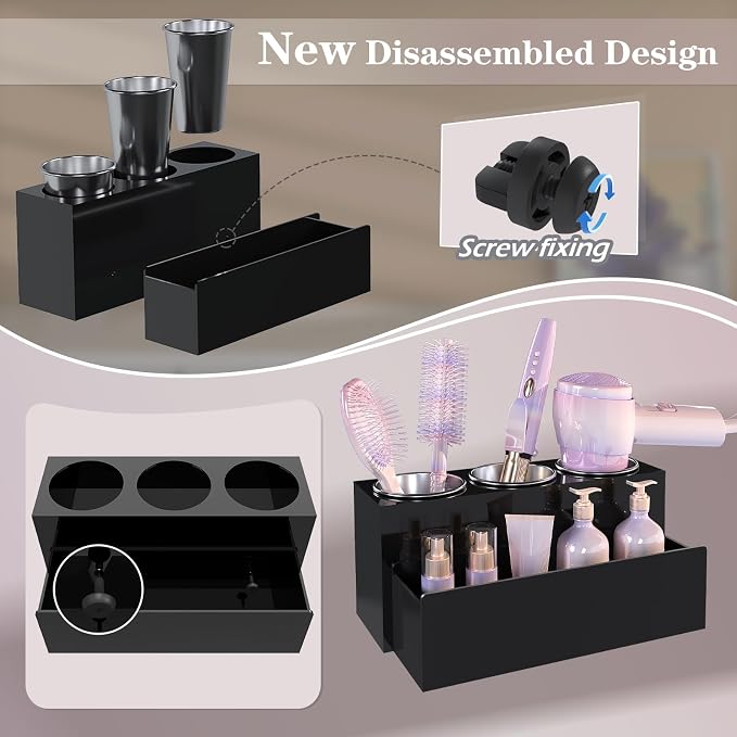 Hair Tool Organizer, Acrylic Hot Hair Styling Tool Organizer - Image 6