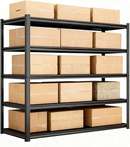 Storage Shelves, Garage Metal Shelving Unit, Adjustable, Double-Layer Column - Image 9