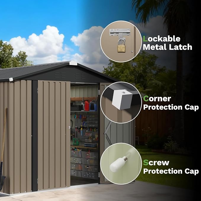 Patiowell 8x8 FT Storage Shed - Image 5