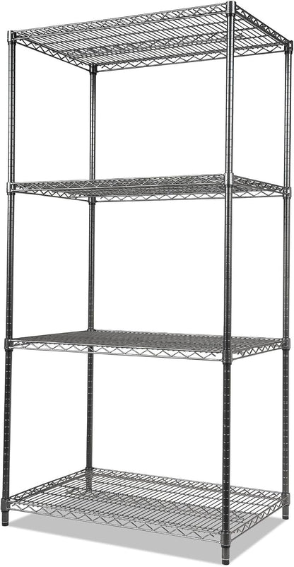 Alera Wire Shelving Starter Kit, Four-Shelf, 36w x 18d x 72h - Image 5