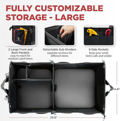TRUNKCRATEPRO Trunk Organizer For Car, Truck | Premium Adjustable Multi - Image 2
