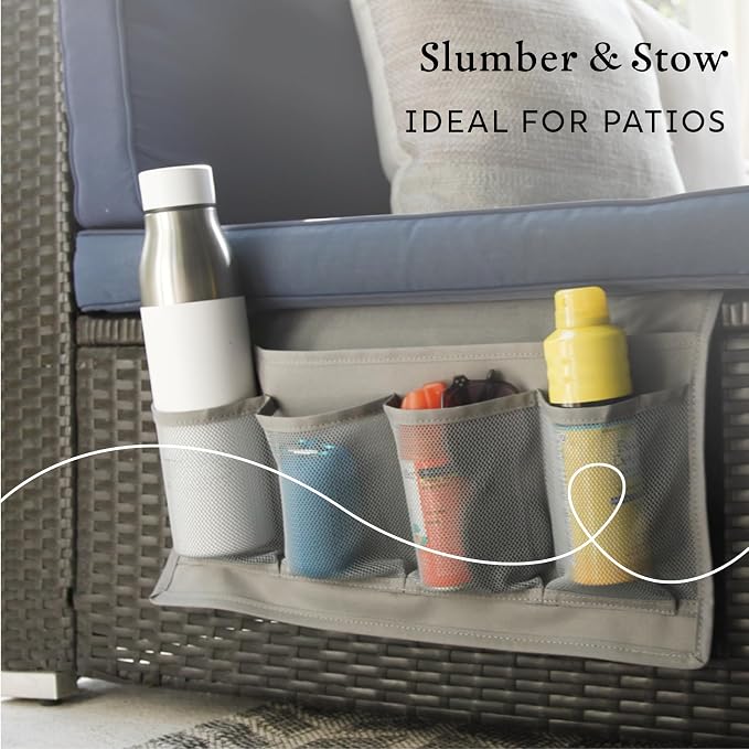 Houseify Slumber & Stow Hanging Bedside Caddy Organizer, 5 Pockets | Bed caddy - Image 9