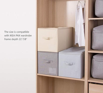 iwill CREATE PRO Pack of 2, Zip Lidded Wardrobe Storage Bins, Collapsible - Image 4