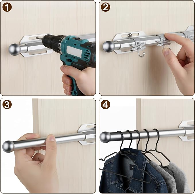 12" Valet Rod for Closet Pull Out - Image 8