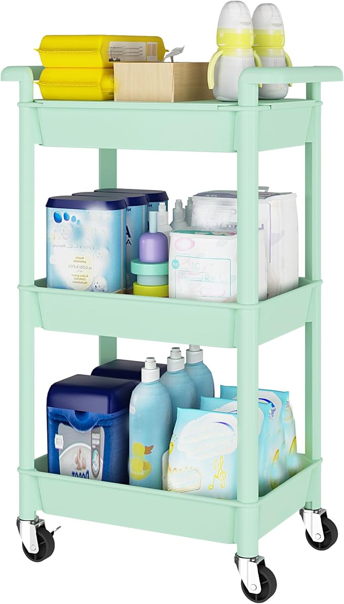 Steehoom 3-Tier Utility Rolling Cart by Steehoom