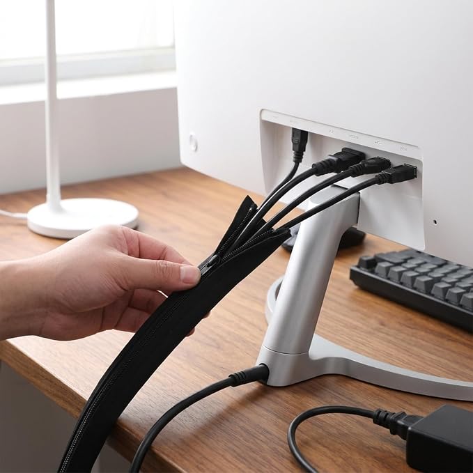 15-Pack Black Cable Sleeve Organizers - Image 4