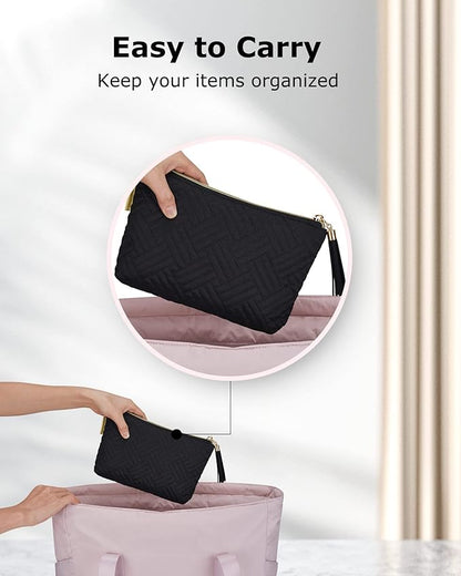 BAGSMART Small Makeup Bag, Elegant Cosmetic Pouch - Image 4
