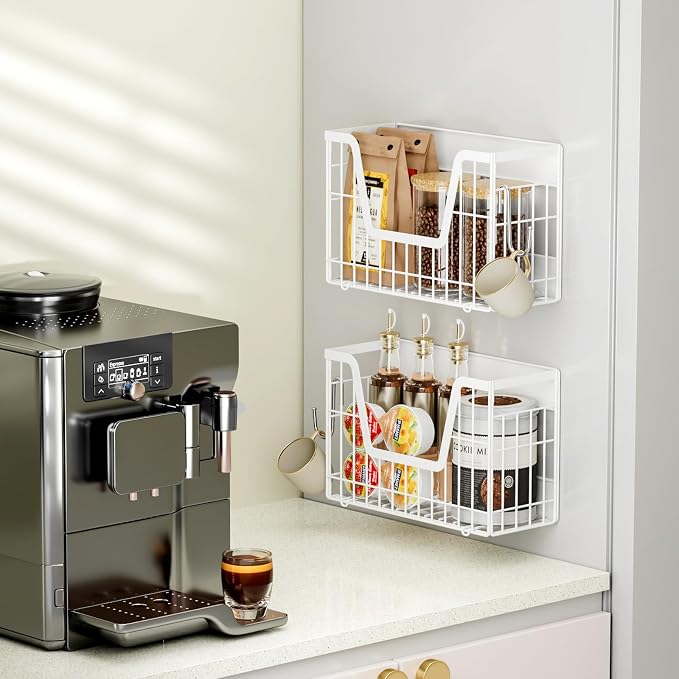2 Set Magnetic Fridge Shelf, Potato and Onion Storage Bins, Wire Baskets Magnet - Image 3