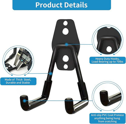 GeeWatom Garage Storage Utility Hooks，Garage Garden Tool Organizer，Steel Wall - Image 3