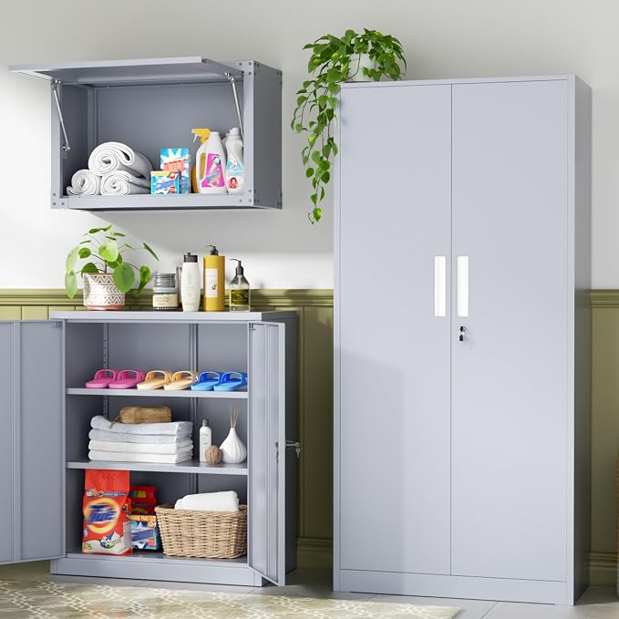 INTERGREAT Metal Storage Cabinet, Tall Metal Cabinet - Image 9