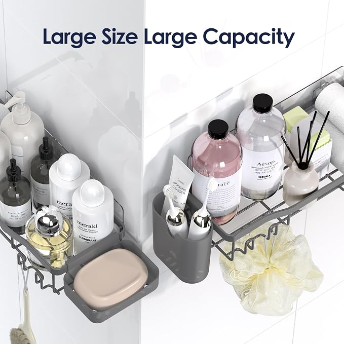 Shower Caddy Adhesive Shower Organizer 7-Pack, Rustproof Stainless Steel - Image 8