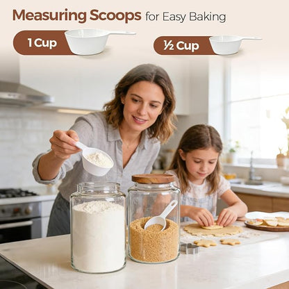 ComSaf 2Pcs Wide-Mouth Flour Sugar Storage Containers - Image 8