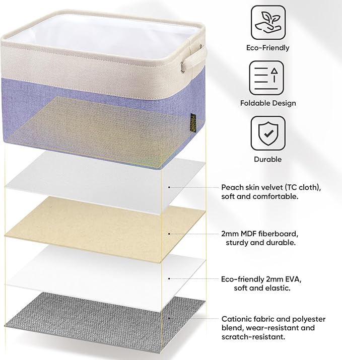BALEINE 2 Pack Fabric Storage Bins - Image 7