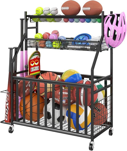 Garage Sports Equipment Organizer, Sports Ball Organizer by Unknown