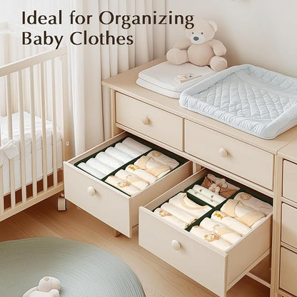 DIMJ Drawer Organizers Clothes, Fabric Closet Organizers and Storage, Shallow - Image 5