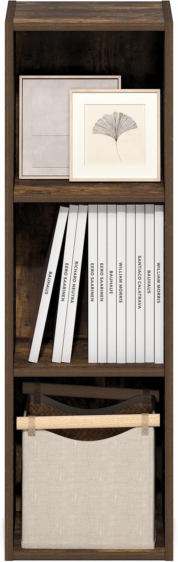 Furinno Fulda Book Shelf, 3-Tier Narrow Bookshelf, Bookcase - Image 6