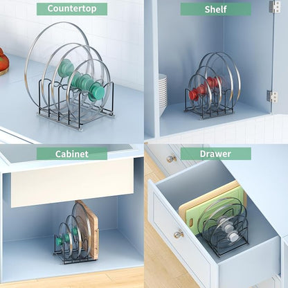 Pot Lid Organizer Rack, 1.6in Wide Cutting Board Organizer - Image 6