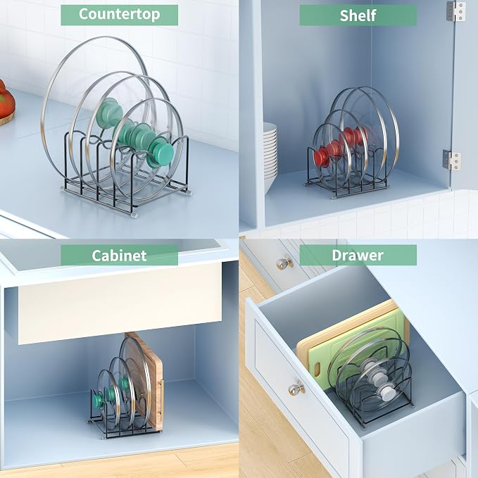 Pot Lid Organizer Rack, 1.6in Wide Cutting Board Organizer - Image 6