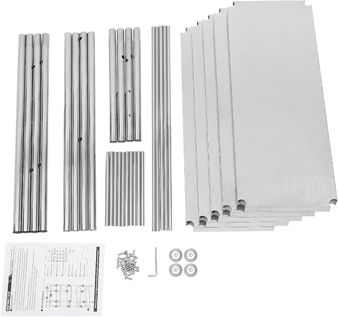 5-Tier Stainless Steel Shelf, Heavy Duty Storage Rack - Image 9