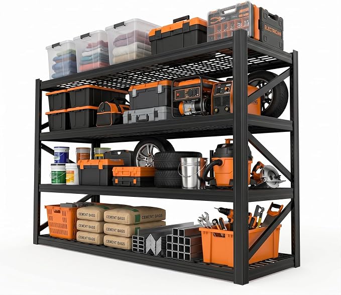 8000 LBS Heavy Duty Garage Shelving, Adjustable Steel Shelving Unit Holds 2000 - Image 6