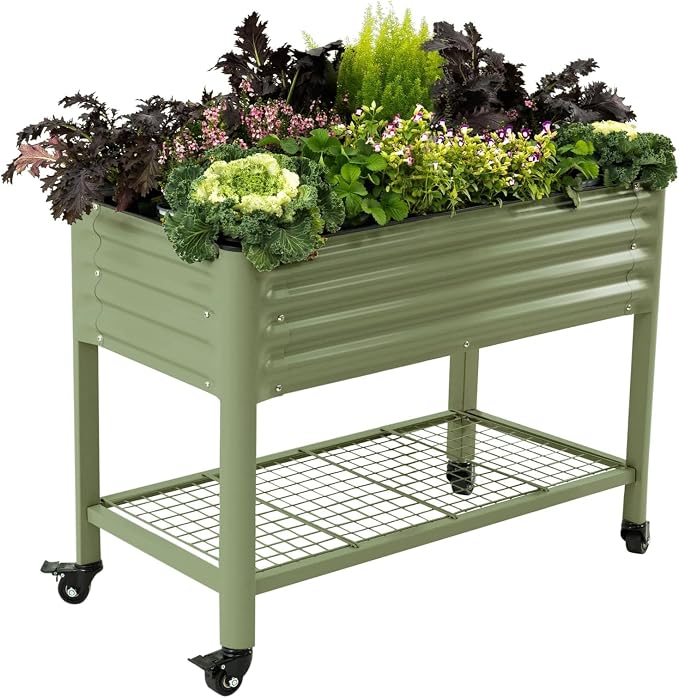 Rolling Elevated Raised Garden Bed-V Series, 700 Lbs Weight Capacity, Outdoor by Unknown