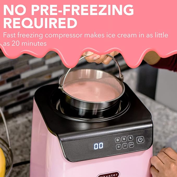 Whynter Ice Cream Maker Machine Automatic 1.28 Qt Upright - Image 7