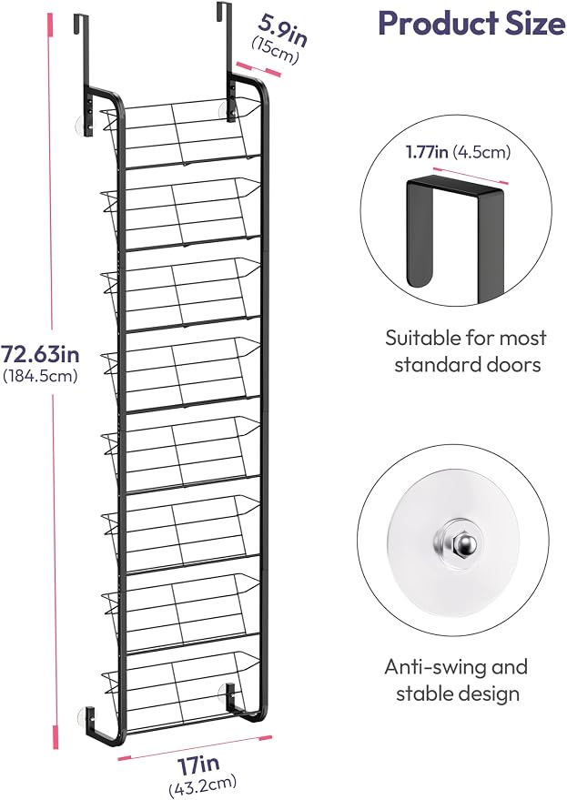 SWTYMIKI Over the Door Shoe Organizer - Image 2