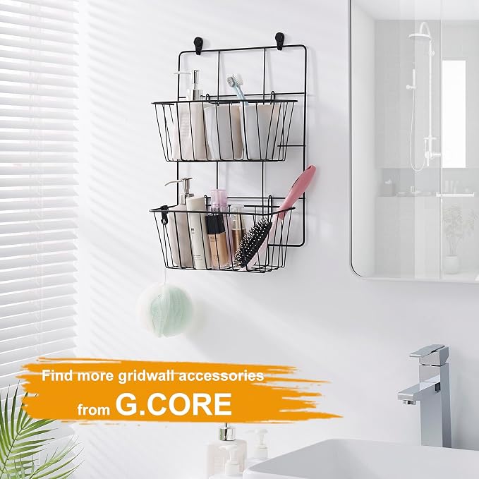 4 Pack Large Grid Wall Baskets - Image 7