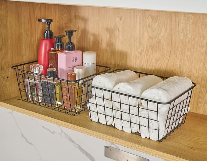 JUNCHU CHERRY Wire Kitchen Storage Basket 4 Packs, Perfect Pantry Organization - Image 8