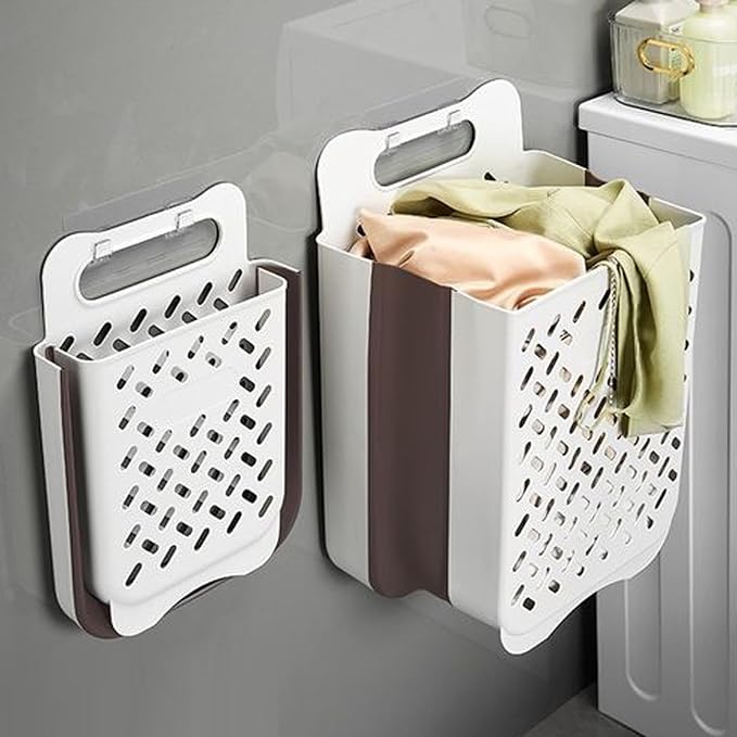 Plastic Collapsible Hanging Laundry Baskets - Image 9
